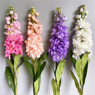 Большой искусственный гиацинт, фиолетовый цветок, ветка Fleurs Artificielles для дома, свадебное украшение, искусственные цветы