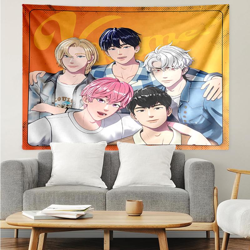 Kpopo Plave Tapestry for Bedroom Aesthetic Classroom Tapestries Wall Hanging for Living Room Dorm Office,Ideal Creative Gift