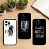 AAA Роскошный Горячий Аниме Атака Титанов Чехол Для Телефона Для iPhone 17,16,15,14,13,12,11 Plus,Pro Max,XS,Мягкий Силиконовый Черный Чехол