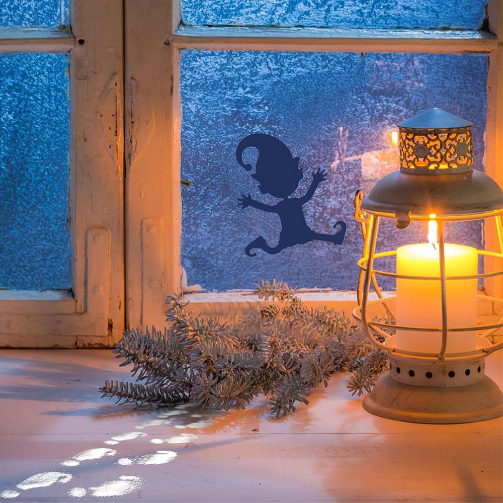 6 шт. трафаретов гномов, рождественские декоративные аксессуары для стен, полов, окон