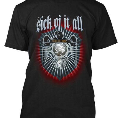 Новая Популярная Sick Of It All Смерть Тиранам Американская Хард Музыка Футболка S 4XL