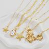 New Flower Starfish Imitation Pearl Pendant Necklaces for Women Fashion Gold Color Multilayer Necklaces Sets Party Jewelry Gifts