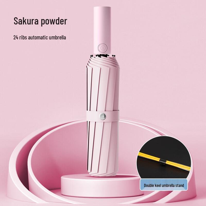 WH Fully Automatic Folding Umbrella for Rain and Sun