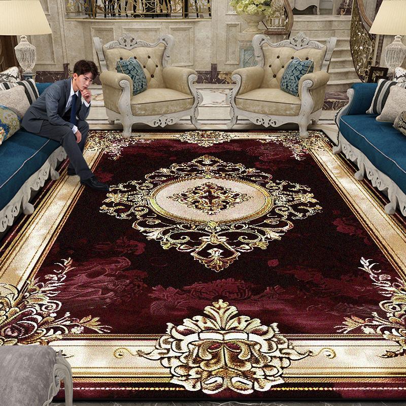 Большой Площади Великолепный Ковер Гостиная Европейское Украшение Кофейный Столик Напольный Коврик Нескользящий Ковры для Спальни Гардеробной Настраиваемый