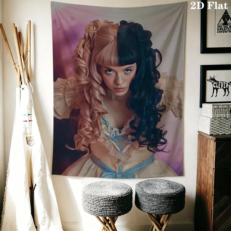Melanie Martinez Wall Tapestry Aesthetic Wall Hanging Printed Fabric Blanket Decorative Tapestries for Bedroom Living Room Home Decor