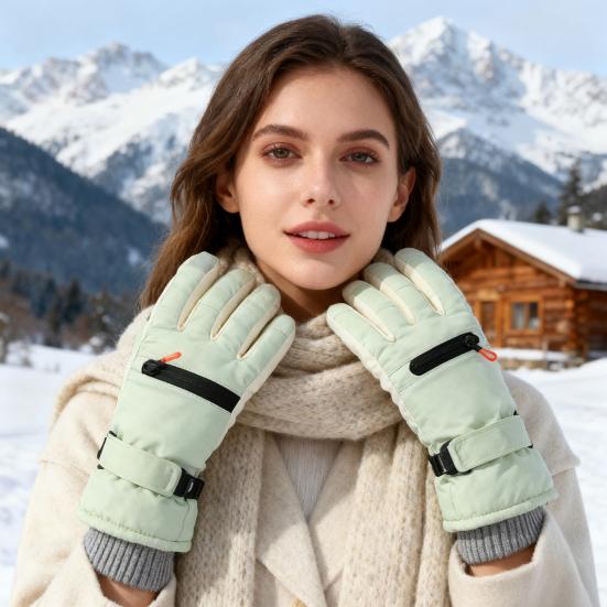 Thermal Ski Gloves Men And Women Windproof Winter Cycling Gloves with Non-Slip Palm Waterproof Full Finger Touch Screen Gloves for Hiking Snowboarding