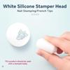 Желе для ногтей, силиконовая головка, маникюрный штамп, переводные шаблоны, сменные головки для штампа для ногтей, инструмент для нейл-арта