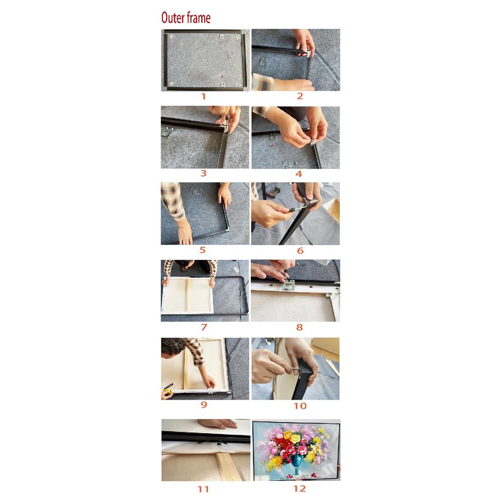 Aluminum Alloy Floating Canvas Frame Narrow Edge Metal Painting Frame Simple Wall Art can be Custom Large Size