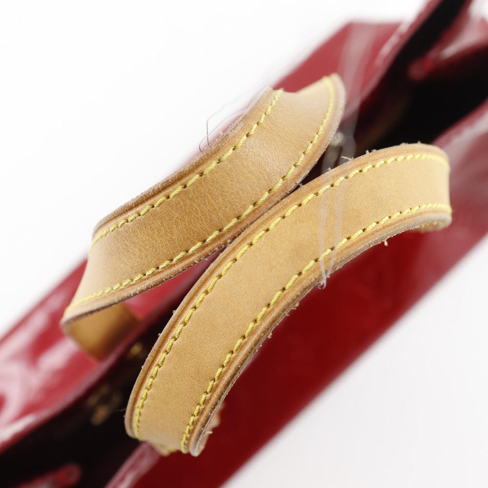 LOUIS VUITTON Lead PM Handbag M91990 Pomdamul Red Monogram Vernis Women Used