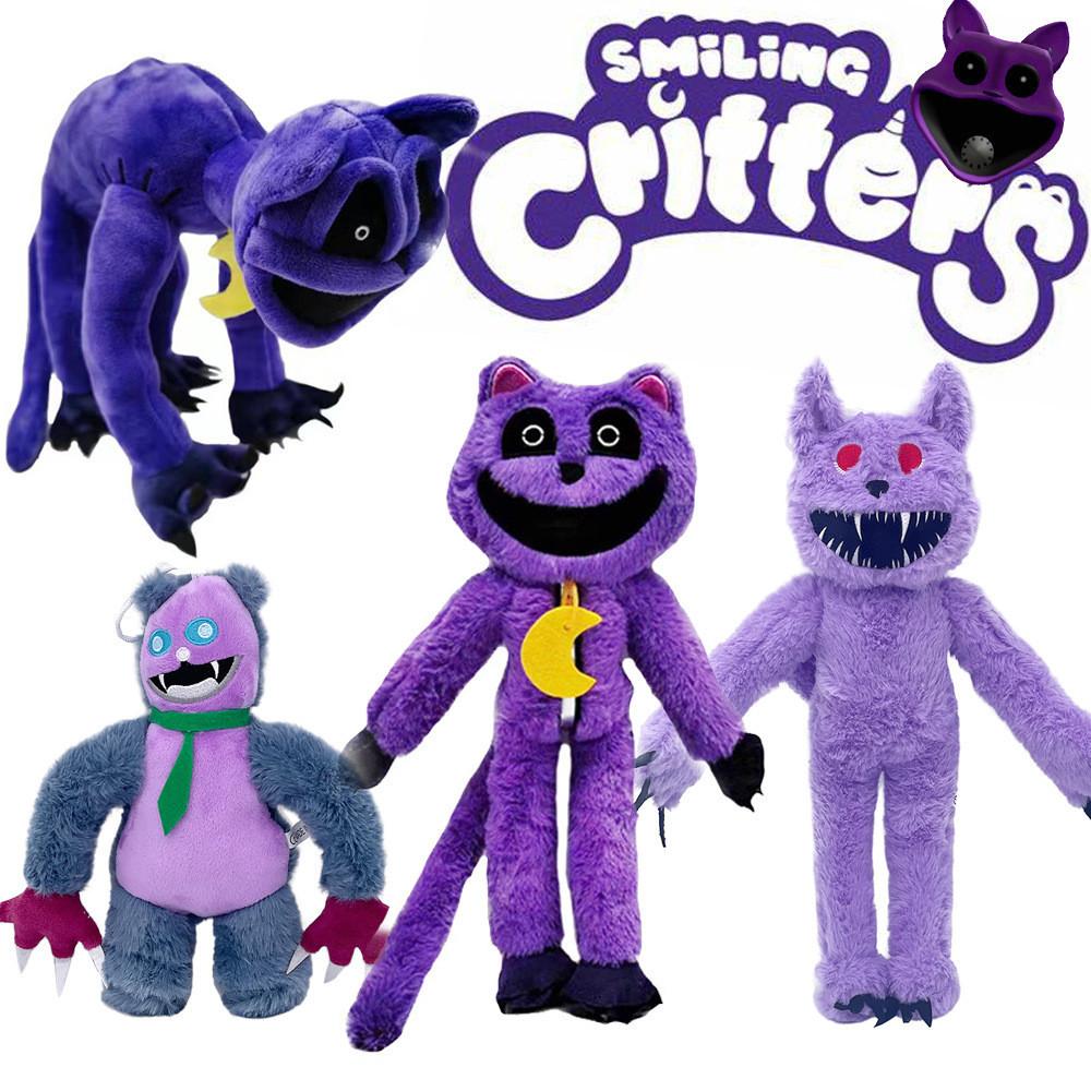 Terrifying Purple Cat Monster With Big Smiling Mouth Plush Toy