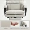 Office Chair Height Adjustable Desk Chair With Lumbar Support Armrest Footrest Made Of Faux Leather Light Gray