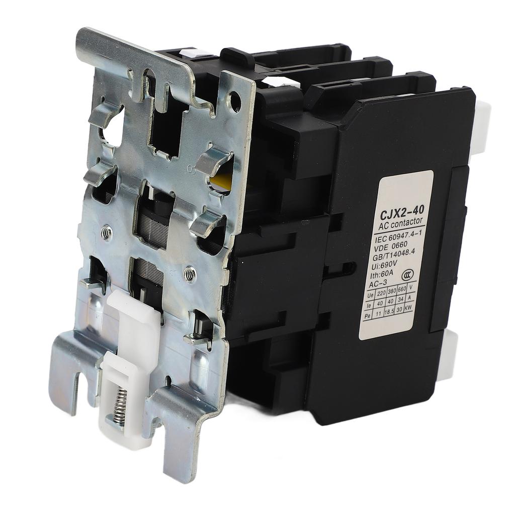 Контактор переменного тока 220 В 3П 1НО 1НЗ Вспомогательные 3НО Монтаж на основную рейку Серебряные контакты Низковольтный контроллер двигателя 40А