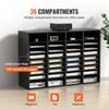 Wood Literature Organizer, 36 Compartments, File Sorter with Removable Shelves, Mailboxes Slot for Office Home Classroom Mailrooms Organization, EPA
