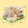Wooden Doll House Cat Cafe Mini DIY Small House Kit Making Room Toys Home Bedroom Decoration with Furniture For Gifts Dollhouse