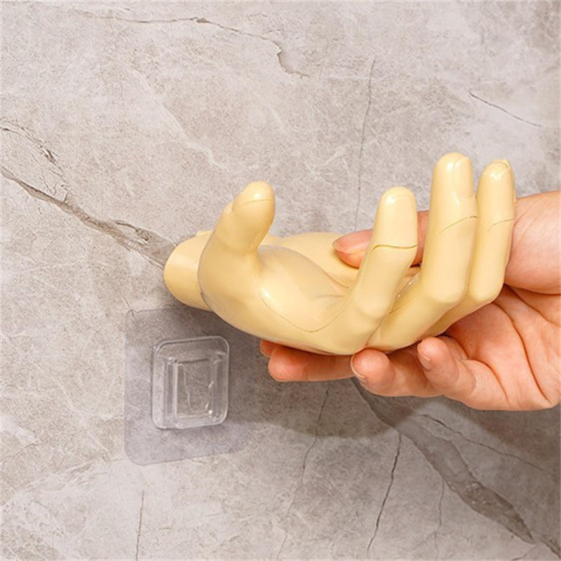 Креативная мыльница-крючок в форме ладони, дизайн в виде пальца и руки, настенные крючки-вешалки, органайзер для хранения в ванной, декоративная полка для дисплея, домашний органайзер
