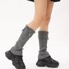 Autumn Winter Vintage Twist Design Button Cuffed Leg Warmers Anti-slip Versatile Slouchy Socks Knitted Leg Warmers for Women