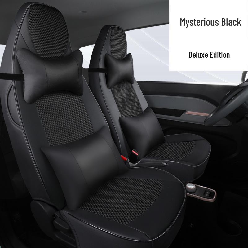 Подушка на сиденье автомобиля из ледяного шелка QQ - Милый мультяшный чехол на сиденье с полным охватом для Chery New Energy Sports Version