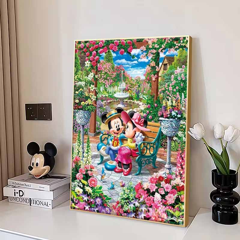 Disney Алмазная живопись Микки Минни Садовое свидание-тематическая Картина из страз 5D Мозаика Ручная работа DIY Вышивка крестом Подарок Украшение дома