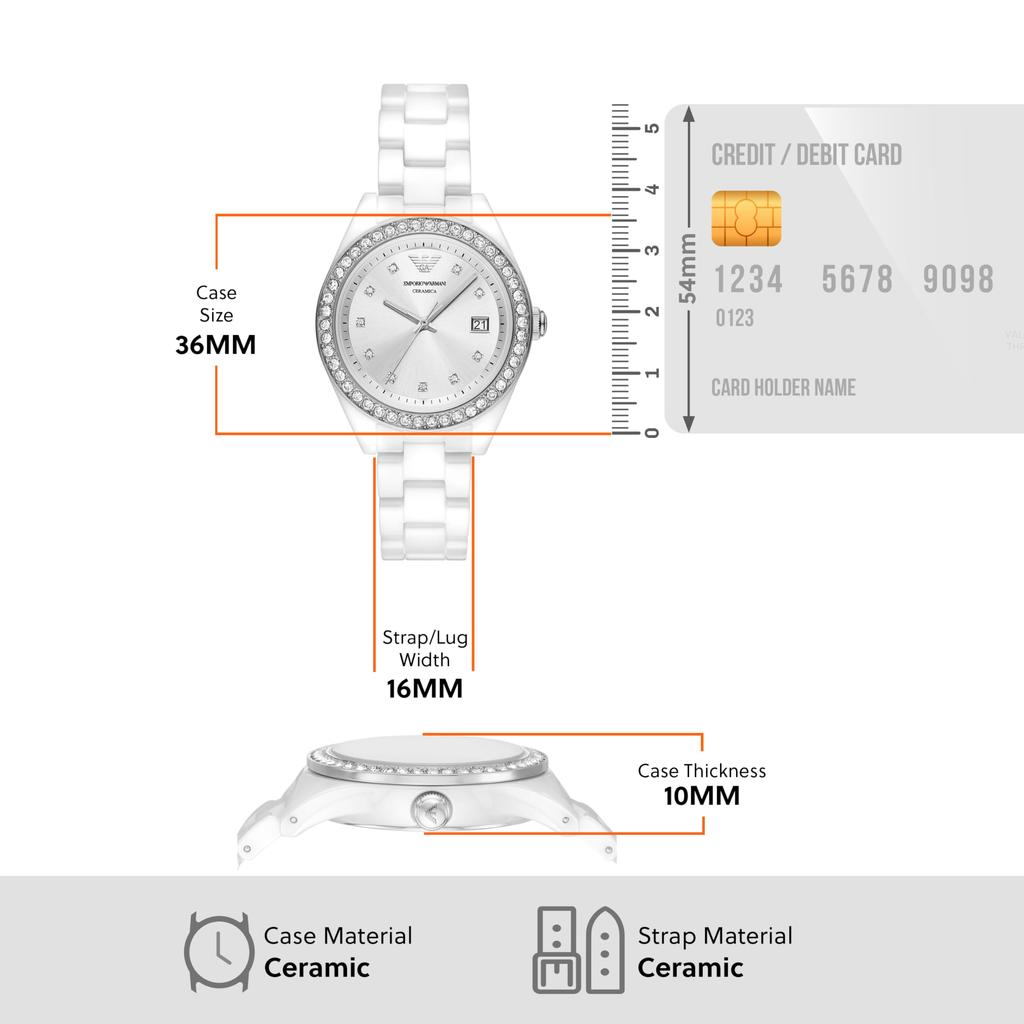 Часы NA AR70014 Белые [Emporio Armani] Женские