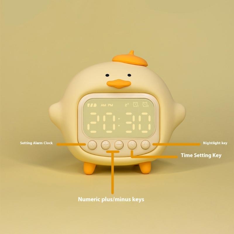 Duck Alarm Clock,Ok to Wake Clock Alarm Clock with Night Light for Kids Bedsides Alarm Clocks Birthday Gift Boys Girls