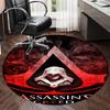 Круглый ковер с принтом Assassin's Creed, коврик под стул, ковер для зоны, коврики для прихожей, для офисного кресла, гостиной, спальни, кухни.