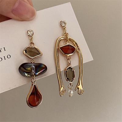 Винтажные серьги-капли в абстрактном стиле для женщин, серьги-руки-гуманоиды, вечерние украшения
