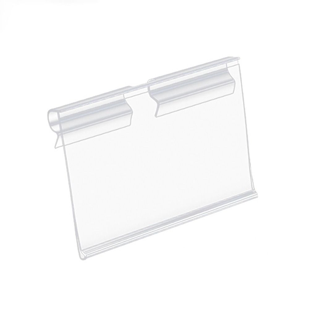 50PCS Plastic Label Holder Transparent Label Display Sidebar New Price Tag Holder  Mall