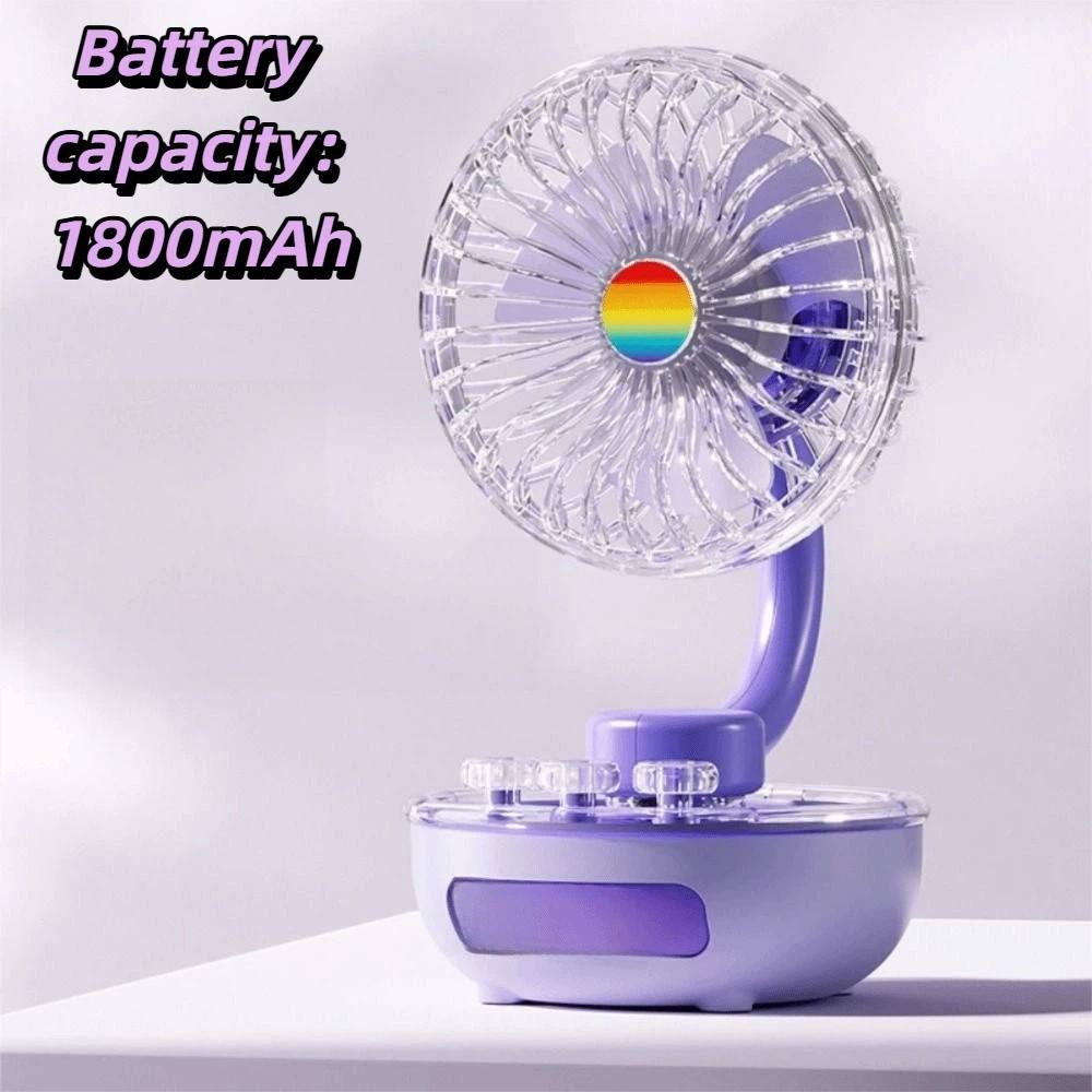 Compact Design Rechargeable Mini Table Fan Portable Personal Cooling Fan  Desktop Placement