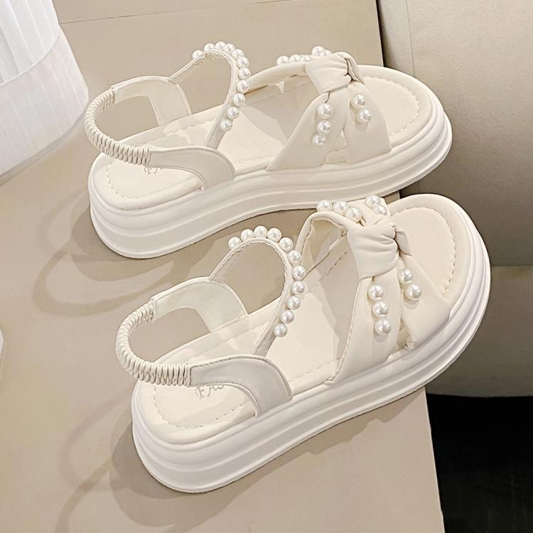 Roman Sandals Women's Fashion Outer Wear Fairy Wind Heightening Beach Shoes 2025 Summer New Temperament Non-slip Soft-soled Shoes