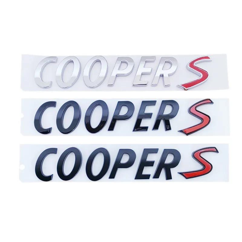 NEW 3D ABS Car Letters Logo Cooper S Rear Trunk Badge Emblem Decals Sticker For MI-NI R55 R56 F56 R50 R52 F55 JCW R53 Accessories