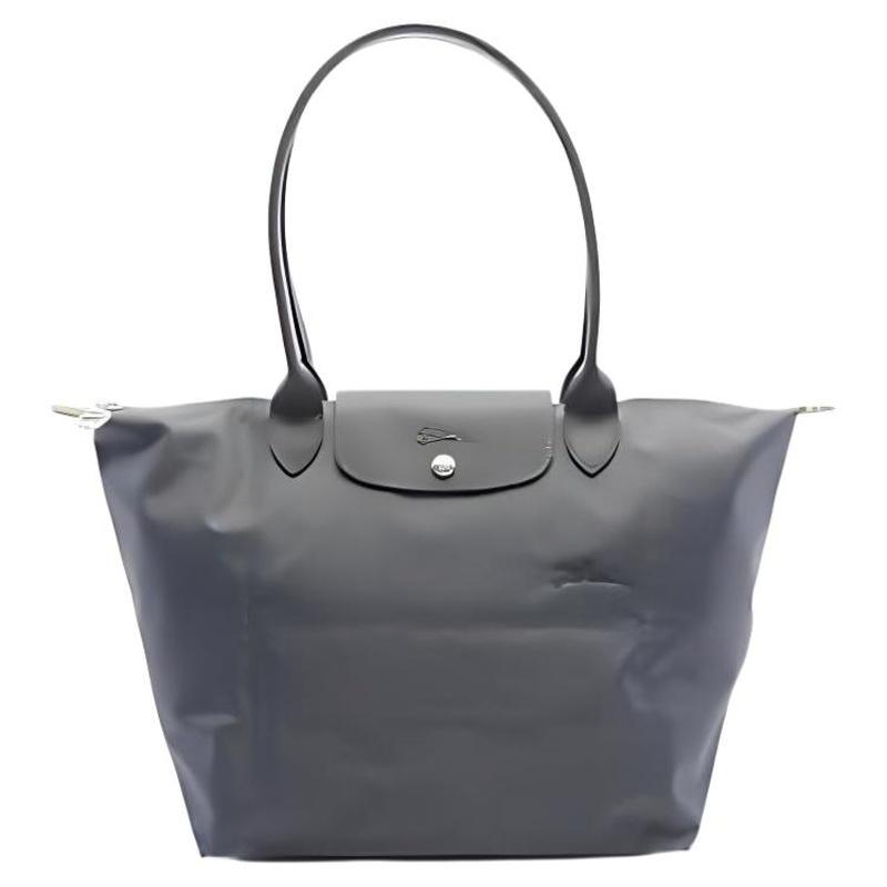 Longchamp Женская нейлоновая сумка через плечо Le Pliage с тисненым логотипом, серая L1899919P661