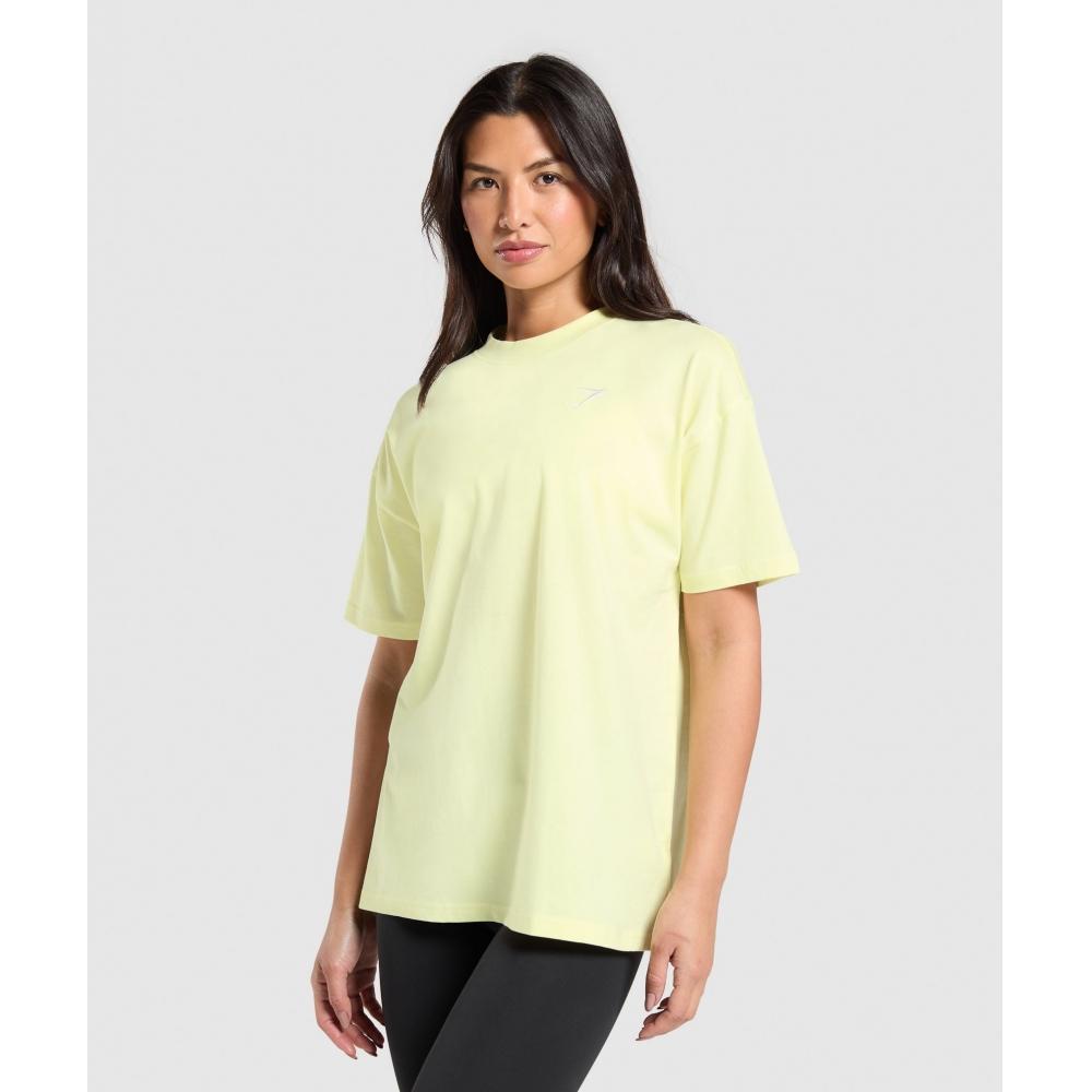 Gymshark Тренировочная футболка оверсайз Refresh Yellow B1a7m Ybss