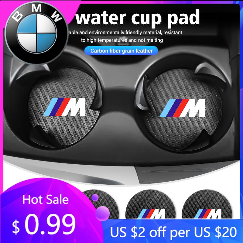 LMFLF1 2026 Car Sticker Carbon Fiber Car Coaster Non-slip Water Cup Holder Insert Mat For BMW E93 F10 F20 F30 F40 F15 F25 F26 F31 F49 F