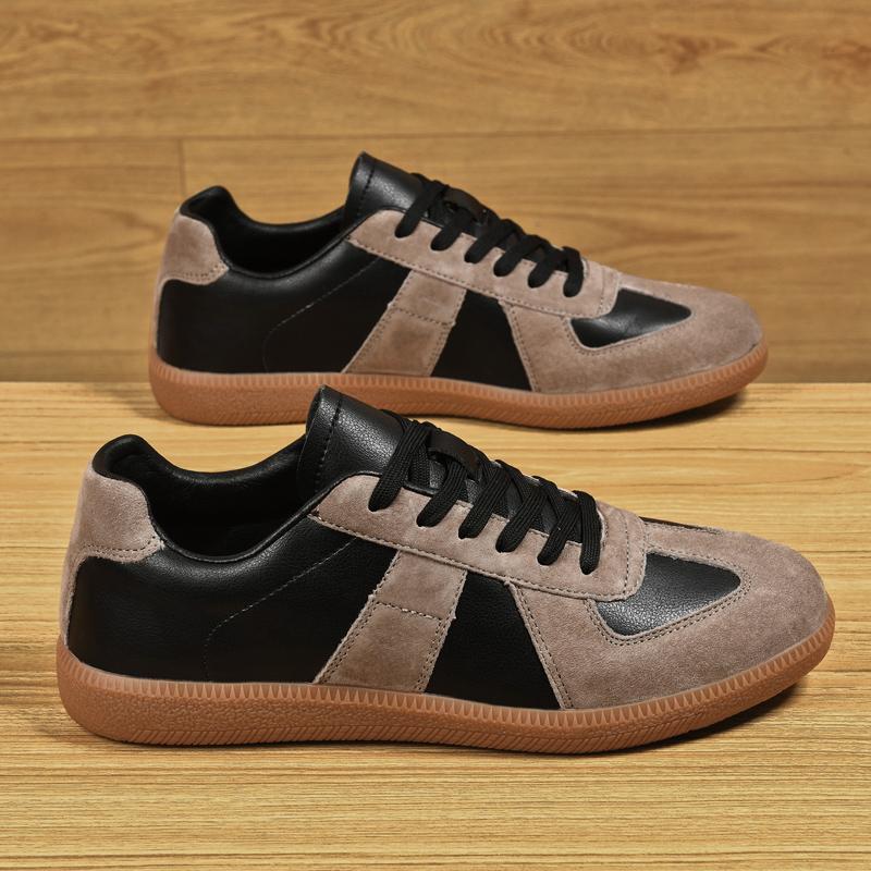 Мужская повседневная обувь из натуральной кожи Классическая мужская модная дышащая обувь в стиле ретро для тренировок Спортивная обувь на плоской подошве Мужская обувь