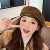 Cotton Women Berets Winter Hats Vintage French Plaid Top Military Cap Painter Hat Autumn Winter Street Octagonal Beret Caps