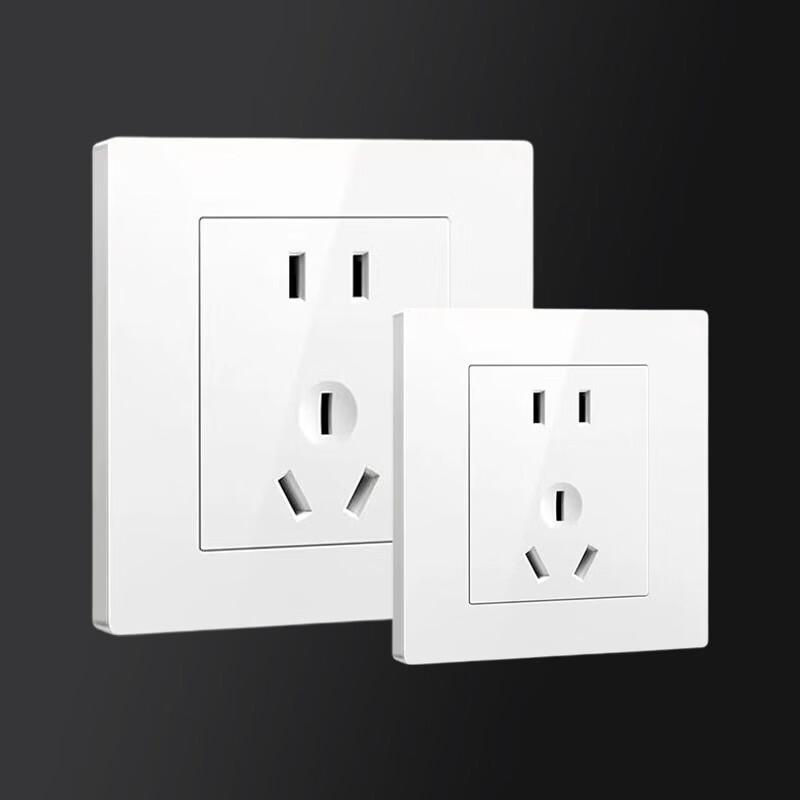 Bangwo Type 86 Concealed White 5-Hole Wall Socket Panel