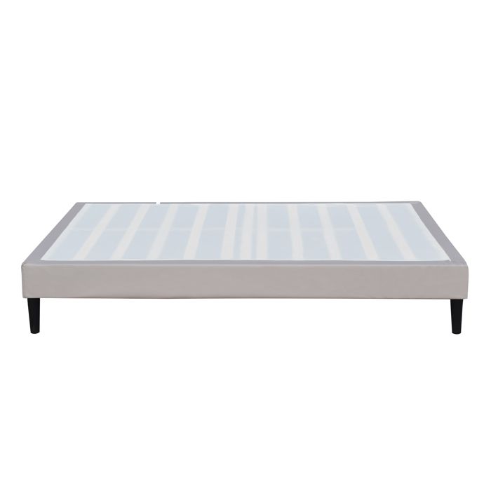 Sommier - NUITS D'OR - 140x190 cm - Déhoussable - Housse Lavable - Pieds 20 cm