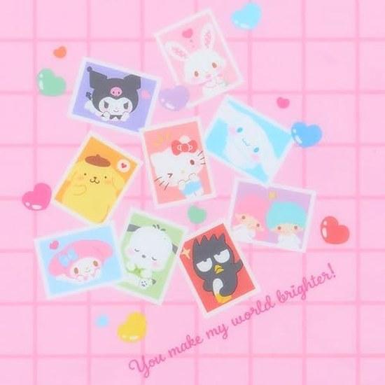 Фотоальбом Sanrio размера L с кармашками (Наслаждайтесь идолом) Персонажи ПВХ примерно 18 см в ширину 3,3 в глубину 22 в высоту 6-отверстий тип 12 листов (48 карманов) связующее вещество