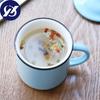 400 мл винтажная эмалированная кофейная кружка с крышкой керамическая кружка для молока пигментированная чашка для чая офисная чашка для воды посуда для напитков
