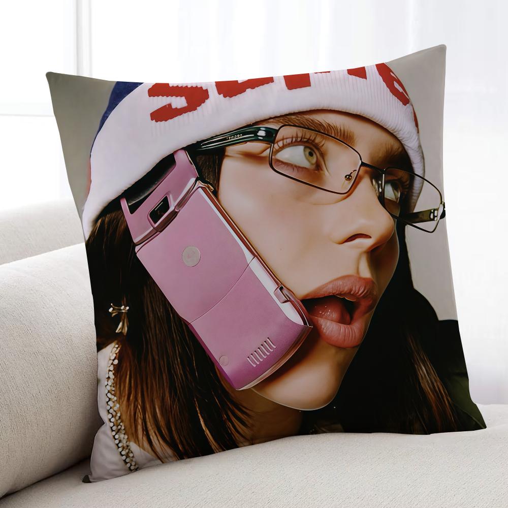 Певец B-Билли Айлиш-Eilish-ES наволочка для подушки Дом Постельное белье Диван Гостиная Наволочка Простая Мягкая для кожи Чехол на подушку Подарок на вечеринку