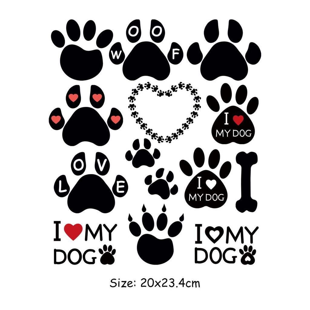 Термоперенос виниловые наклейки Love My Dog Paws для одежды, толстовки, самодельные термопрессовые аппликации, нашивки на футболки Ropa для одежды