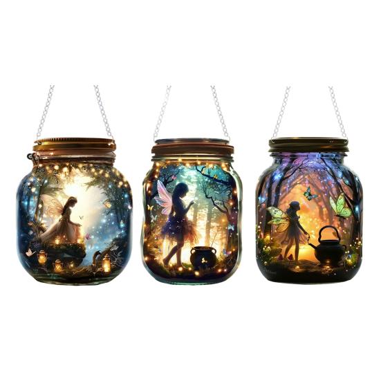 Юшэн Фея Подвесное Украшение 2D Плоская Фея Лес Акриловая Подвеска Форма Бутылки для Желаний Украшение для Внутреннего Наружного Окна Двери