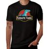 Мужская футболка с принтом "FURAFIC FARK" - Забавный синий динозавр с желтыми и красными акцентами. Повседневная футболка с круглым вырезом, подходящая для всех сезонов