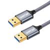 GHNTJAP USB 3.0 Cable 1.5M Male Male A-a Type 5Gbps High Speed Data Transfer Heavy Duty Nylon Usb a Compatible with HDD/camera/DVD