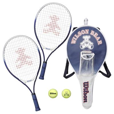 Набор теннисных ракеток Wilson, 2 ракетки Bear + 2 мяча, 21 дюйм (для малышей и учеников младших классов начальной школы)