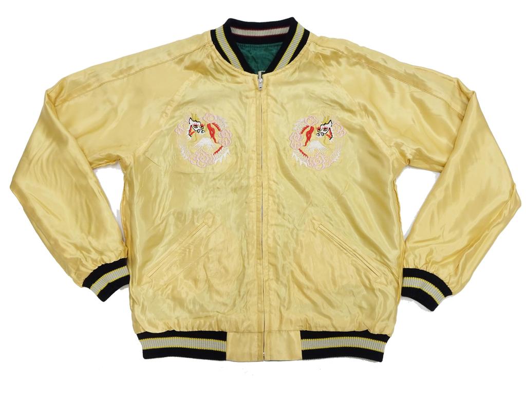 Tailor Toyo Sukajan TT15682 Tiger x Japan Map Reversible Souvenir Jacket Tailor Toyo 145 (Tailor Toyo) Men's TT15682-145 (JP, Alphabet, L, Green)