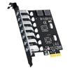 7-портовая USB 3.0 PCIe карта расширения PCIe на USB 3.0 Плата 5 Гбит/с Адаптер Контроллер Замена для Аксессуаров Настольного ПК