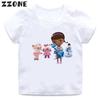 Doc McStuffins Clinic Girl Cartoon Kids Funny TShirts Cute Girls Clothes Baby Boys T shirt Summer White Children Topsooo5460