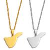 Anniyo Spain Canary Islands Tenerife Map Pendant Necklaces for Women Girl Gold Color Silver Color Jewelry @024921