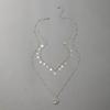 Tocona INS Fashion Crown Pendant Neckalce Bohemian Tassel Silver Color Wafer Multi-layer Chain Jewelry for Women Oшейник 17470